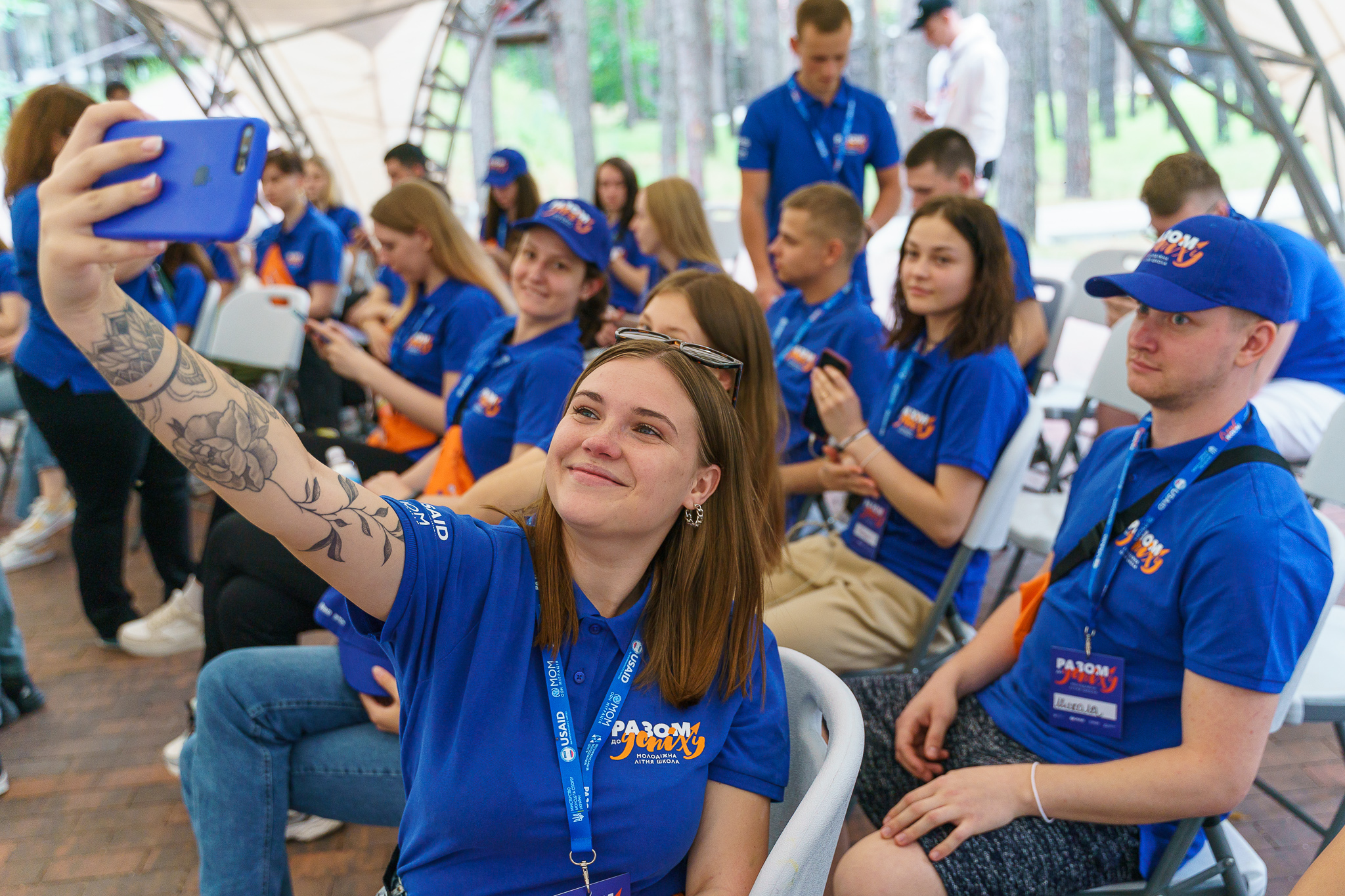 Twenty-four young people from displaced and host communities will participate in the IOM youth school in Kyiv Region. Photo: IOM/Roman Shalamov 