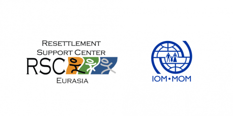 Resettlement Support Center (RSC) Eurasia and IOM Logos