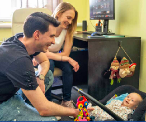 Alisa and Yevhen fled from Donetsk to Kharkiv in 2014. Here, in Kharkiv, their son Matvii was born.