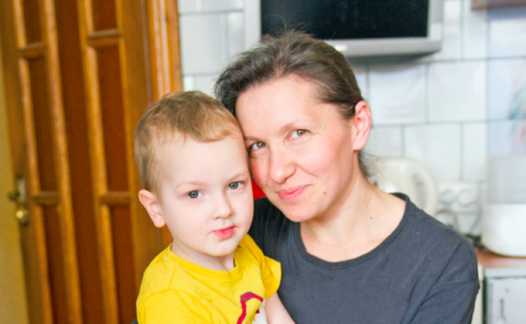 Svitlana was displaced from eastern Ukraine together with her husband and their children.